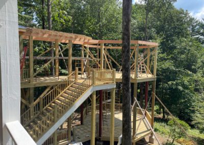 A K Construction | Lake Toxaway, NC |a gazebo under construction