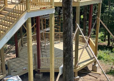 A K Construction | Lake Toxaway, NC | a gazebo under construction