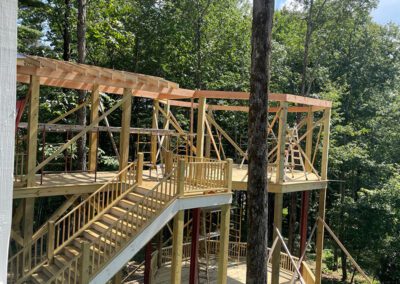 A K Construction | Lake Toxaway, NC | a gazebo under construction