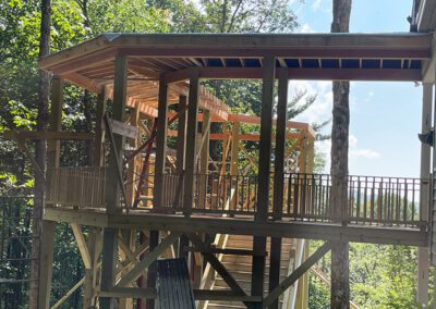 A K Construction | Lake Toxaway, NC | a gazebo under construction